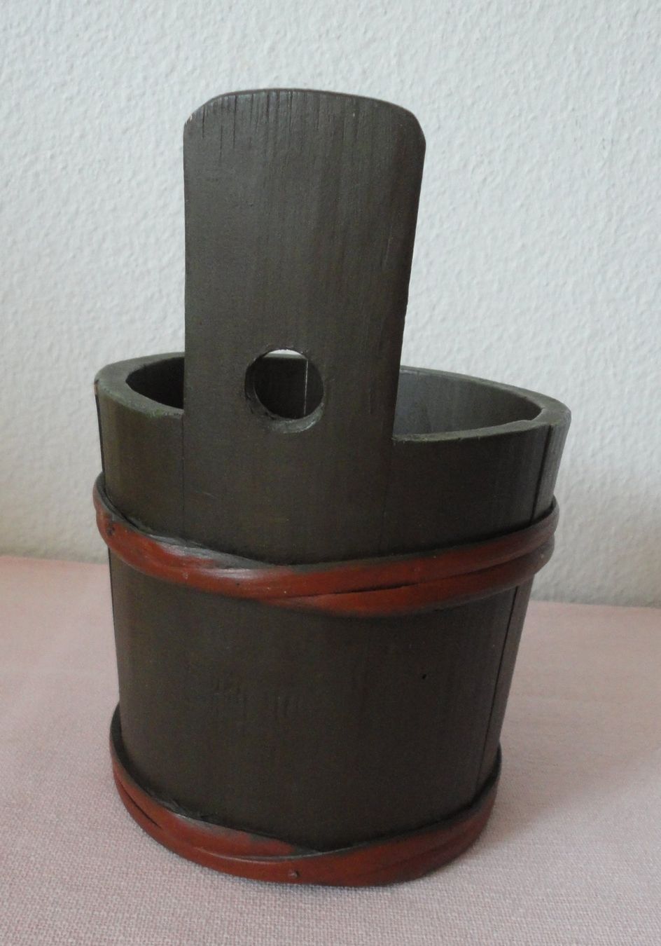 Vasi per fiori: Holz-Bottich handbemalt H = 13cm – Usato da zürich venduto da parts5060 5
