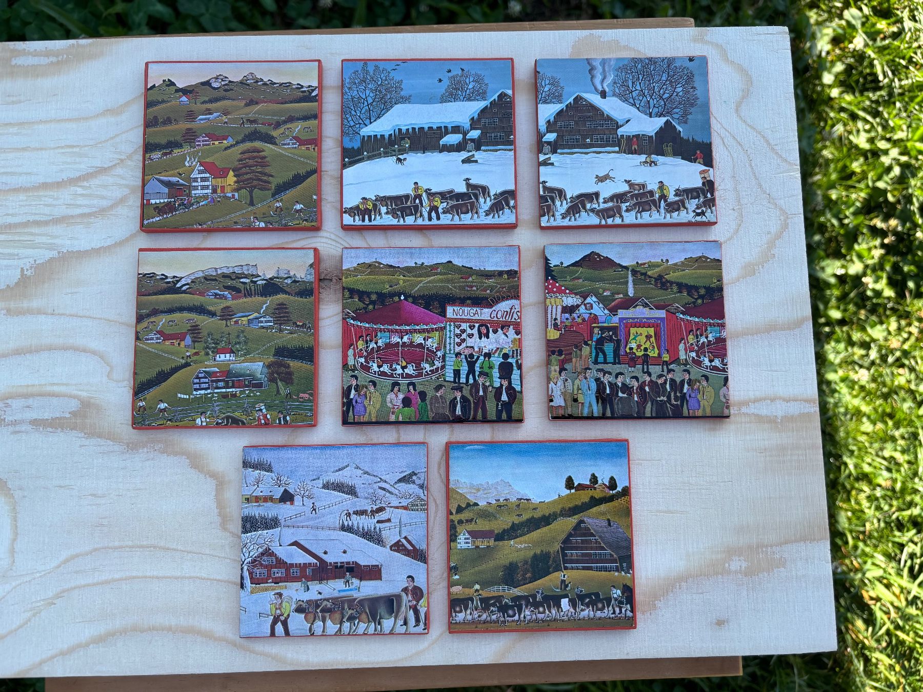Campanacci mucche: 8 schöne Appenzeller Untersetzer – Usato da Feldbach venduto da Olive1 6