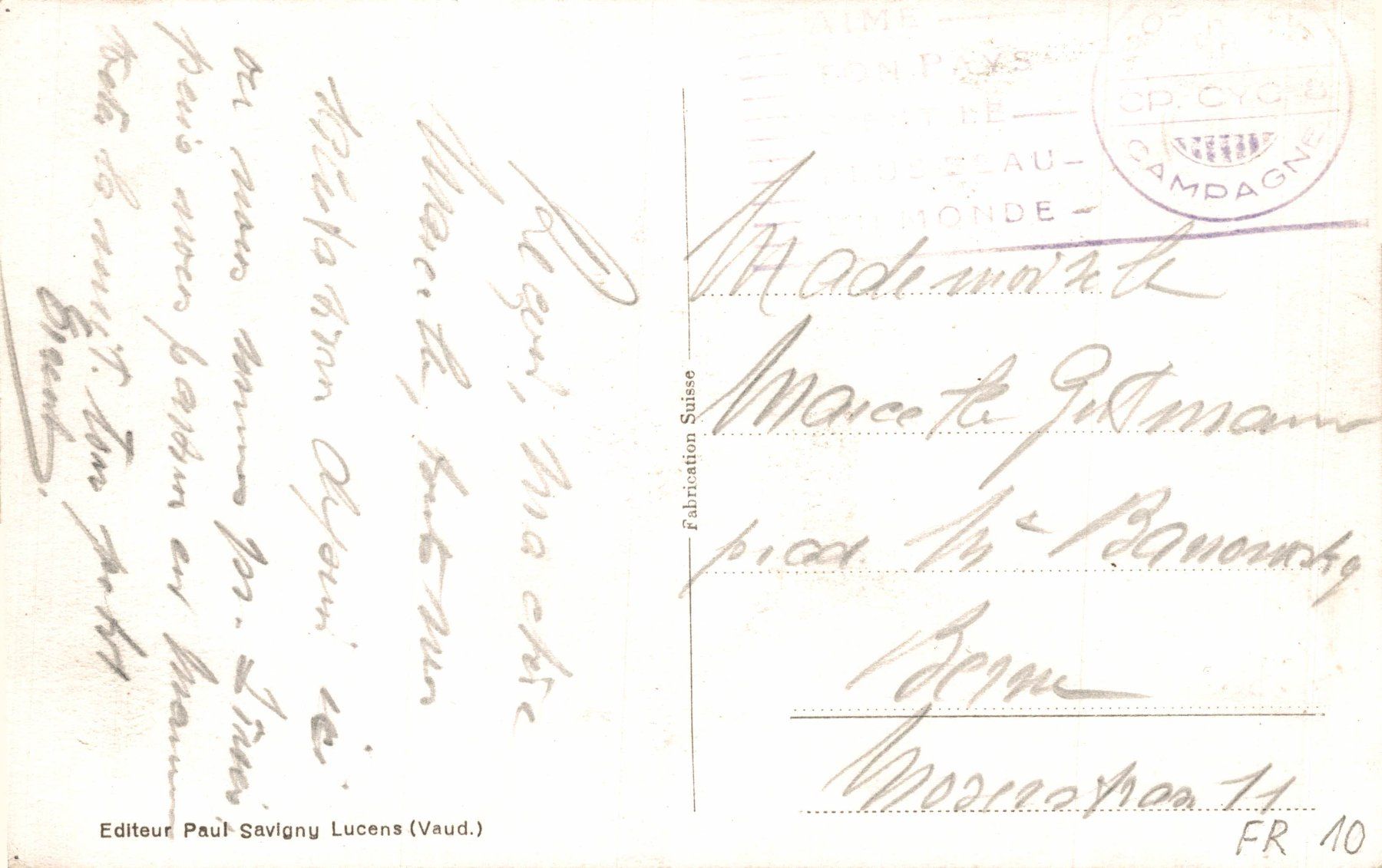Ansichtskarten: Promasens. Vue générale – Gebraucht aus Bronschhofen von Astore 1