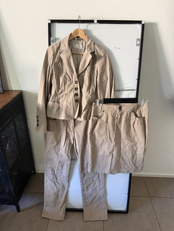 Damen Set LINEAEMME Marella (Max Mara) Beige Y2K