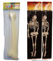 Halloween Deko Set 3-teilig Knochen Skelett