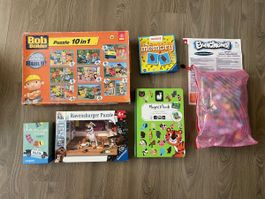 lot de jeux, puzzles et loisirs créatifs enfants (djeco etc)