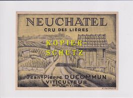 Etikette - Neuchâtel "Cru des Lières" /bd