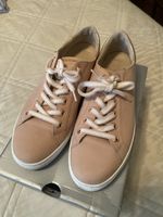 Gabor Sneaker, Gr. 39, Rosé mit Gold, neuwertig