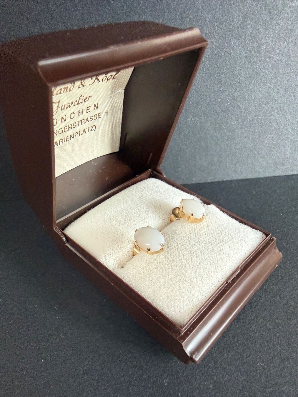 Orecchini pendenti & Orecchini a lobo: Gold Ohrstecker mit Opal 585, 14K – Usato da Spiegel b. Bern venduto da Rogger72 1