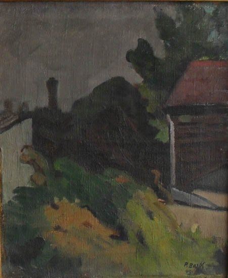 Gemälde: BARTH Paul B. OELG. Landschaft bei Paris – Gebraucht aus Basel von basilisk04 2