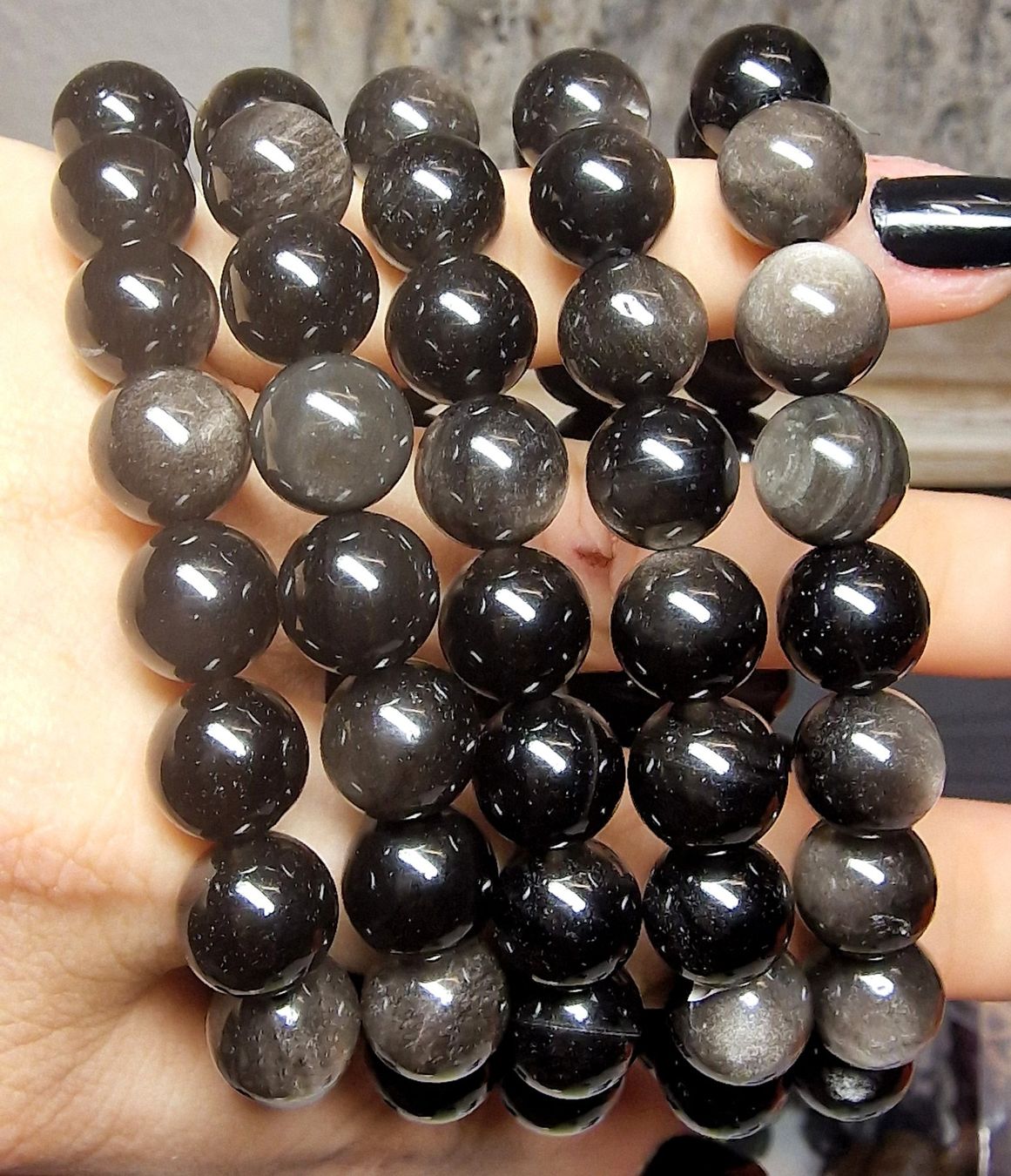 Minerali & Pietre curative: Silber Obsidian Armband – Nuovo (secondo la descrizione) da Matzingen venduto da Shay_Crystalz 1