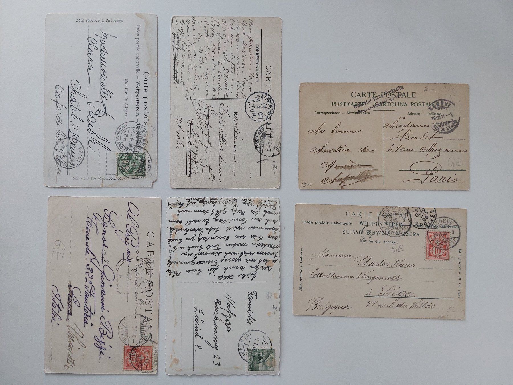 Ansichtskarten: 6 Stück AK Ansichtskarte Genève Genf carte postale – Gebraucht aus Schenkon von Uhu007 1