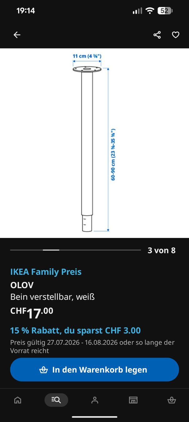 Schreibtische: Schreibtisch Ikea weiss / schwarze Beine – Gebraucht aus Kägiswil von vagre88 2