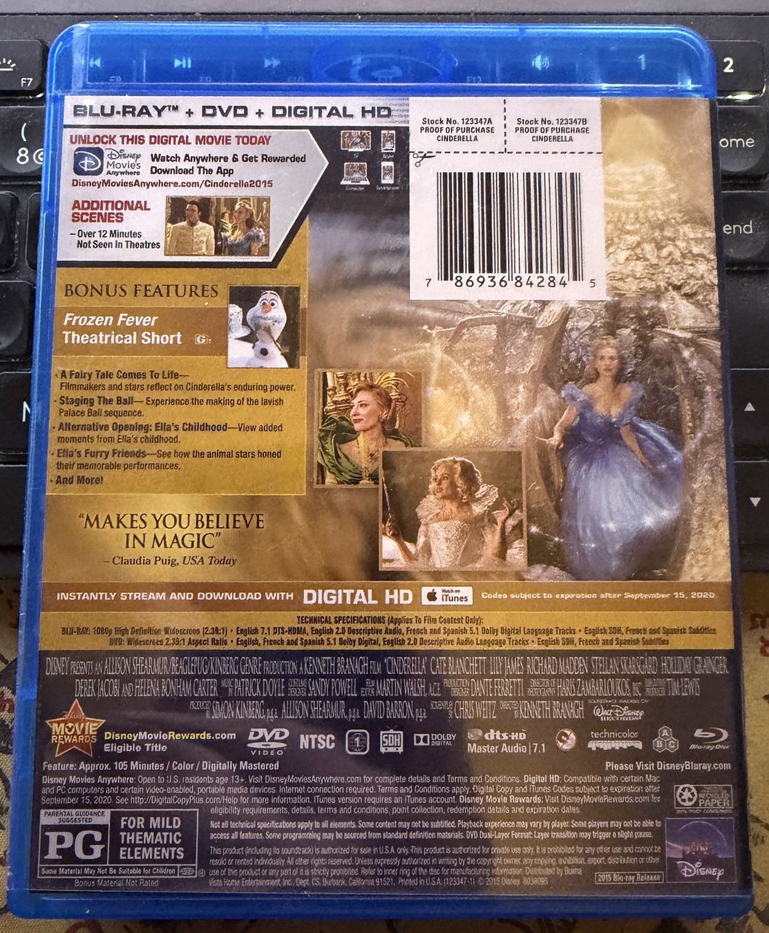 Tutti i DVDs: Cendrillon (2015) - Blu-ray + DVD – Usato da Semsales venduto da __Florian__ 2