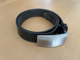 Ceinture cuir noire 95cm
