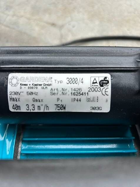 Pompe & Parti di ricambio: Gardena Gartenpumpe 3000/4 – Usato da Grenchen venduto da Schwaben14 3