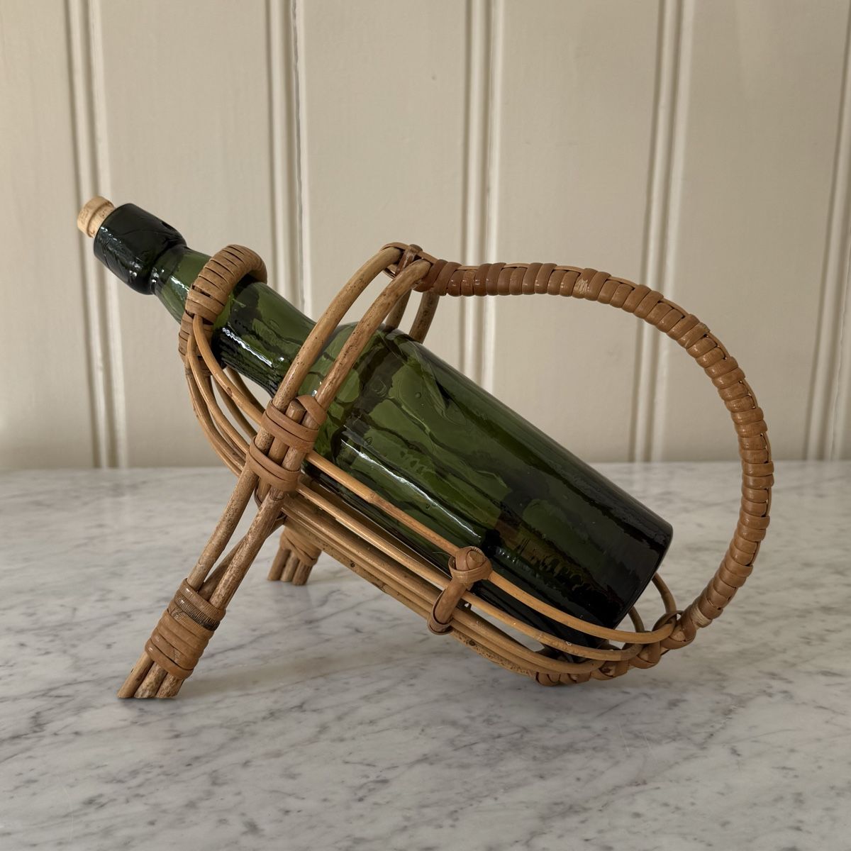 Tutte le decorazioni: Flaschenhalter Albini•Bambus-Rattan – Usato da Winterthur venduto da gutDingmint