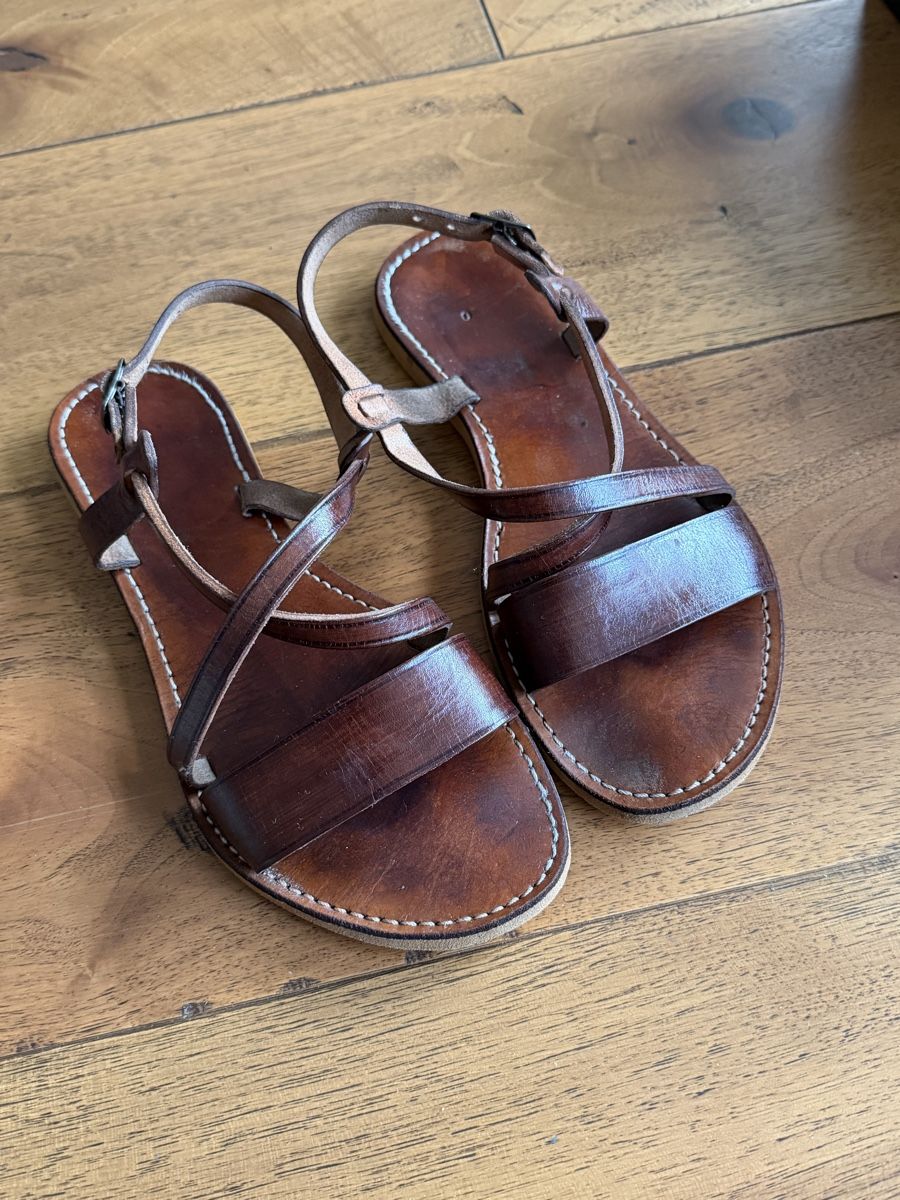 Scarpe da donna: Sandali donna in pelle marrone – Usato da Cademario venduto da Iby_30