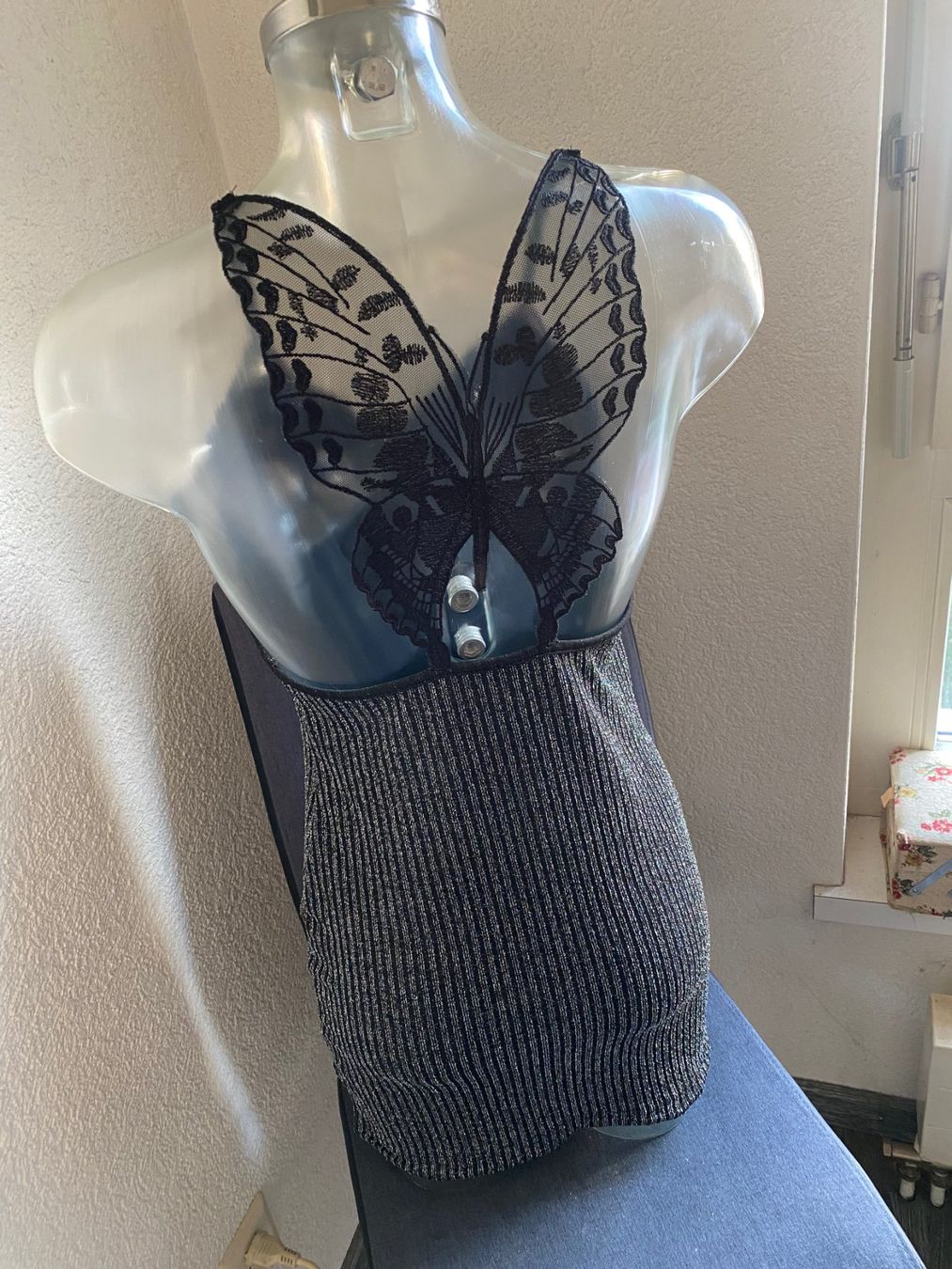 Kleider: Sommer Cocktailkleid Grösse L. schwarz-silber – Neu (gemäss Beschreibung) aus Allenwinden von Obalu 2