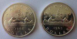 Canada lot de 2p. 2 X Dollars 1965