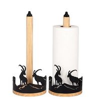 Küchenrollenhalter mit Steinbock-Motiv Scherenschnitt sw NEU