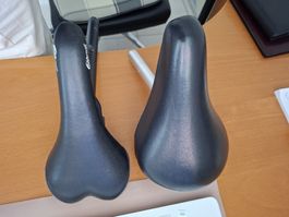 Fahrradsattel mit Gestell schwarz gebraucht 27.2mm Sattelsta