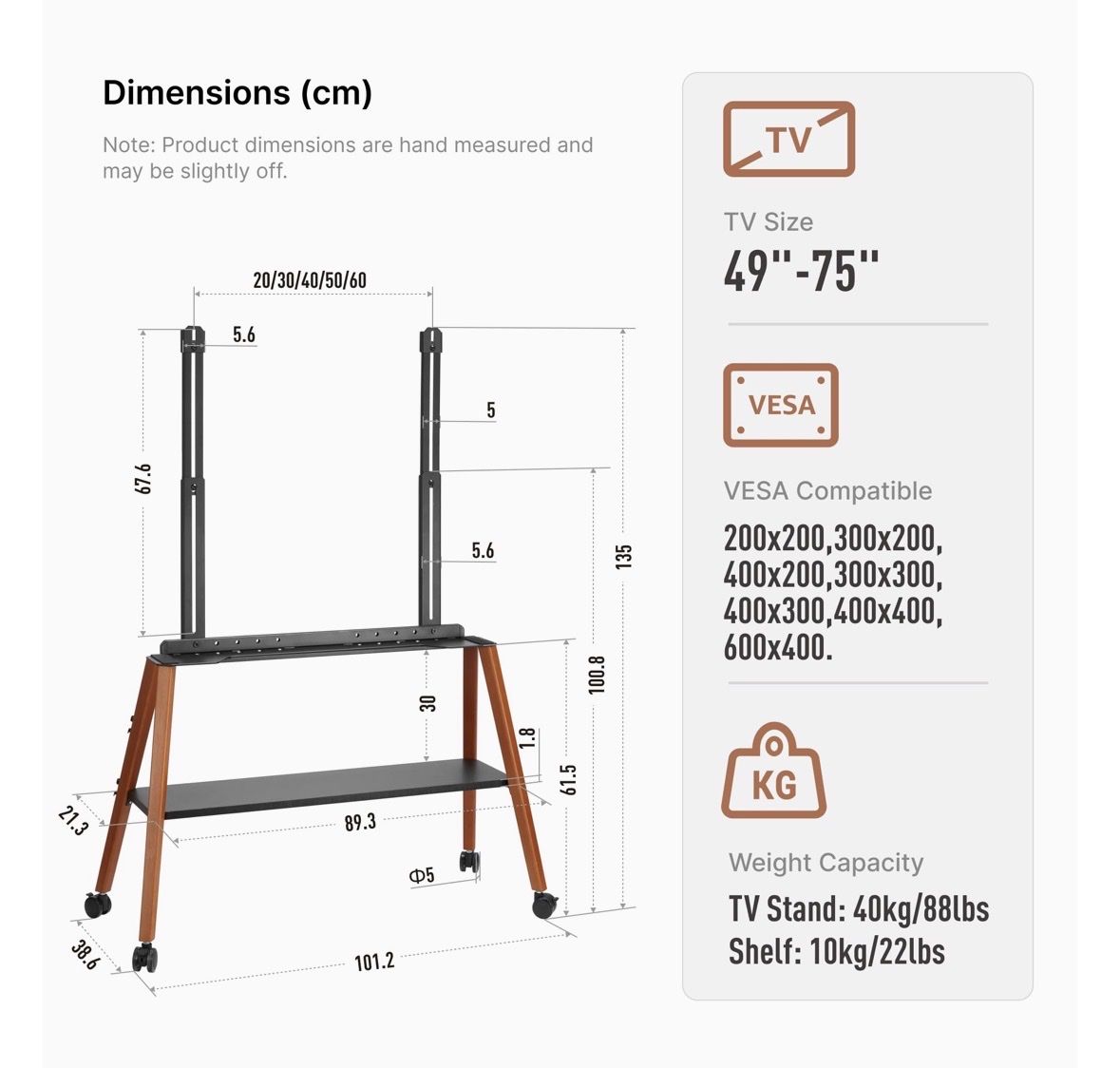 Mobili TV: Movable TV Stand  – Nuovo (secondo la descrizione) da Zürich venduto da Ptomas15 3