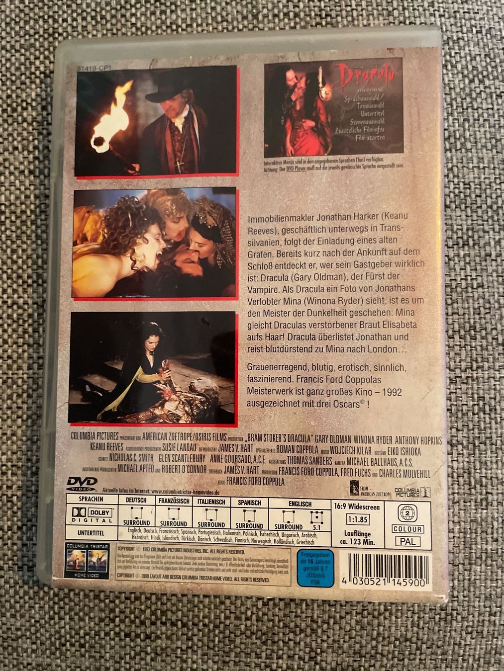 Alle DVDs: Bram Stoker's Dracula DVD, Kult-Klassiker! – Gebraucht aus Bülach von bjoernbenny 1