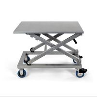 Scherentisch mit Rollen verstellbar Metall grau