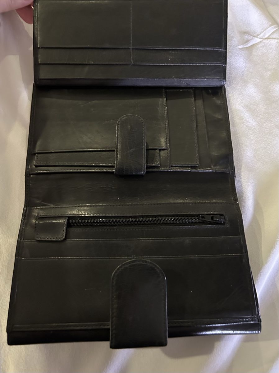 Navyboot Portamonete: Navyboot Portemonnaie Schwarz Leder – Usato da Leuzigen venduto da nora999 2