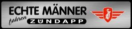 Blechschild-ECHTE MÄNNER FAHRENJ ZÜNDAPP - 46 X 10 CM