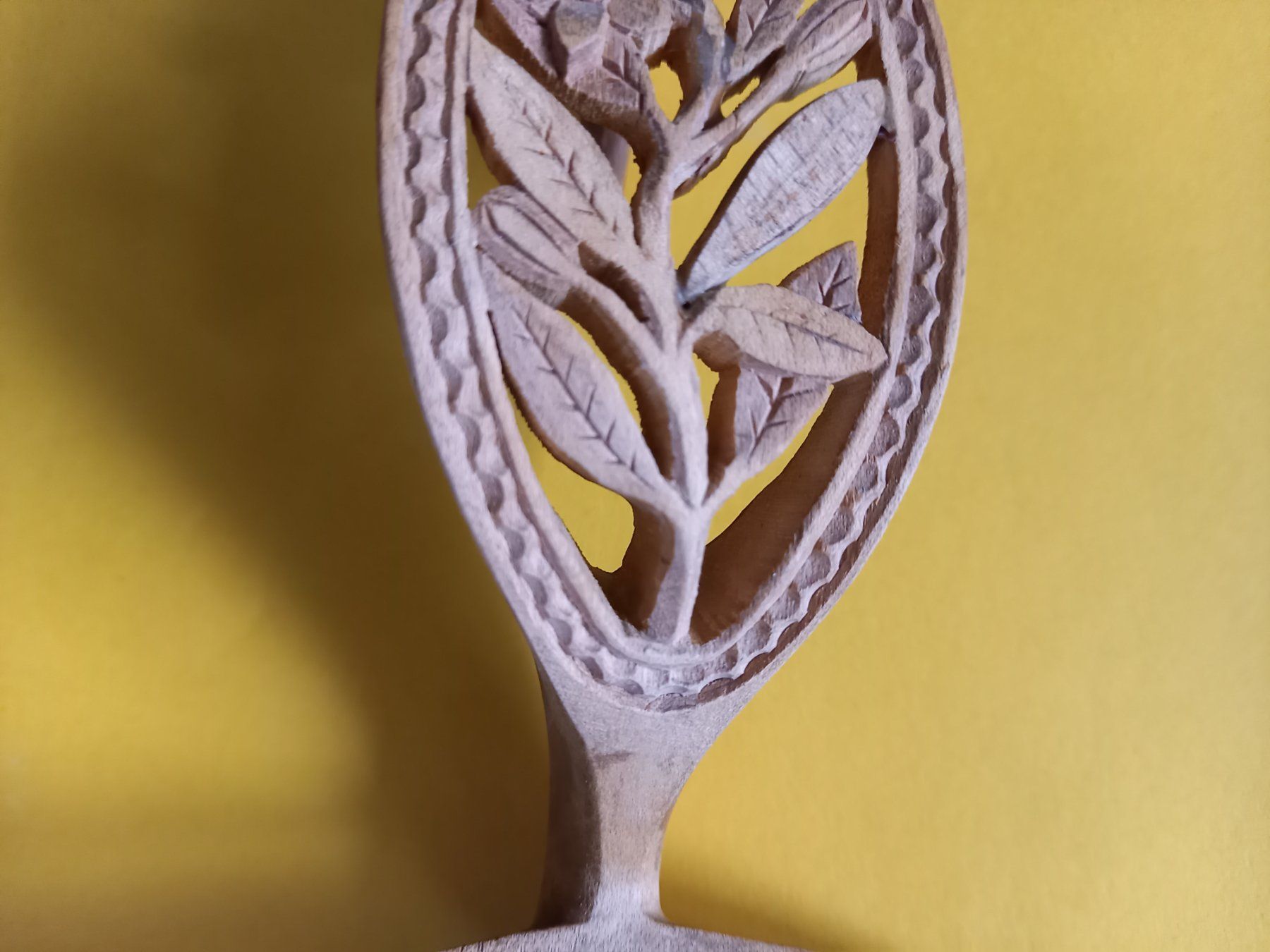 Cucchiai: Cuillère à crème ancienne en bois - Fleurs – Usato da Rossens FR venduto da Souris1 2