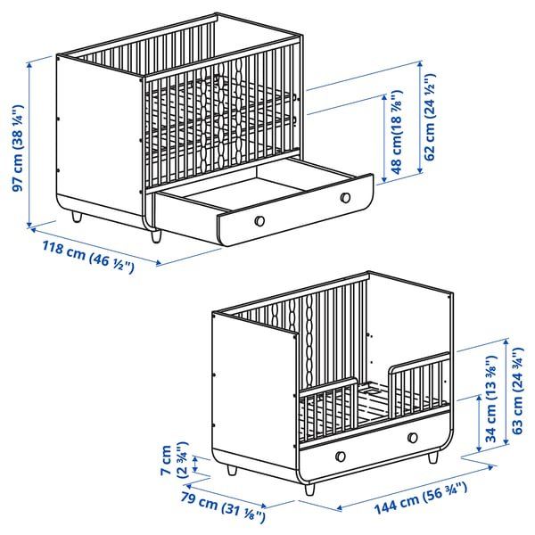 Ikea Letti: Babybett mit Schublade – Usato da Geroldswil venduto da cau_9fzc 4