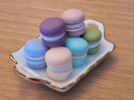 Macarons Teller Handgemacht, auch für Maileg