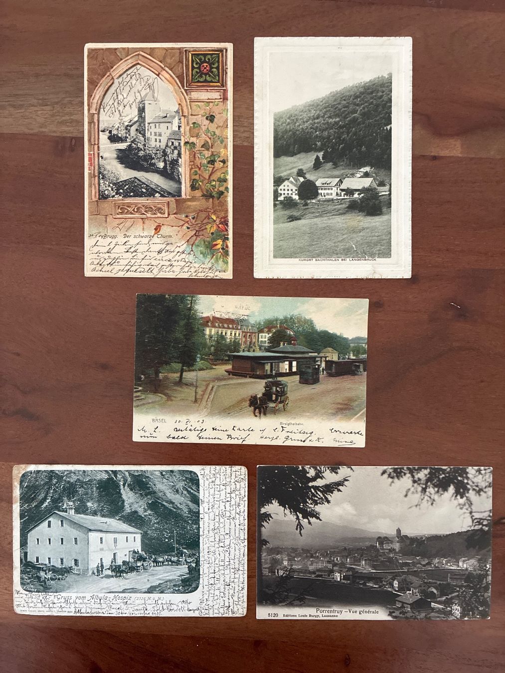Cartoline postali: 5 Ansichtskarten Schweiz mit Mängel! – Difettoso da Oftringen venduto da Cla.vD.74