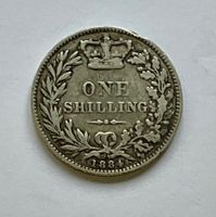 1Schilling1884, Victoria, Silber 925