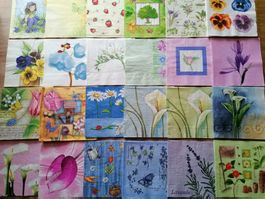 172 Stk. Servietten Blumen