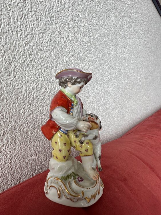 Meissen Gärtner Kind mit Hund 1.wahl Kaufen auf Ricardo