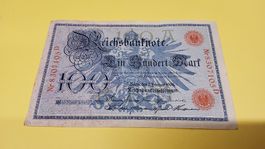 Alte 100 Mark Reichsbanknote von 1908 - Top Sammlerstück!