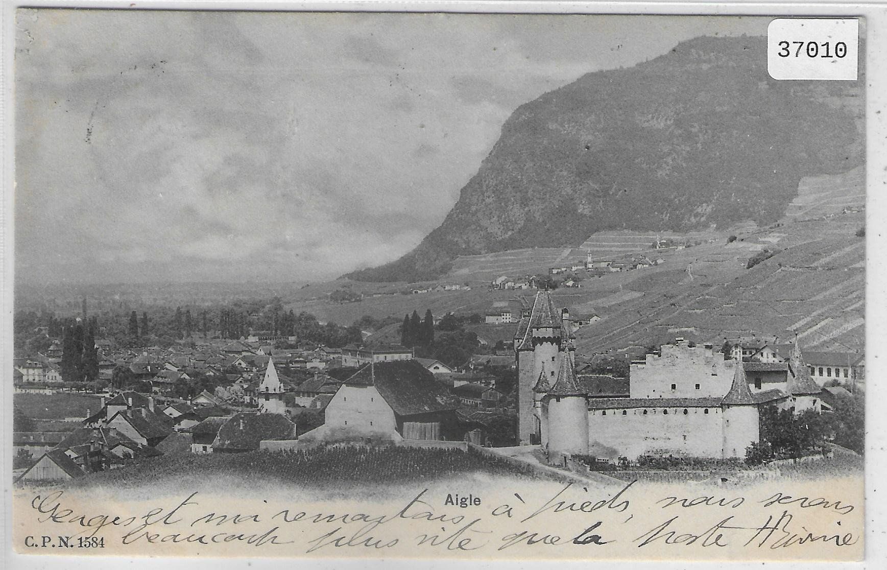 Ansichtskarten: Aigle - Vue generale 1903 – Gebraucht aus Ettingen von Kartenplanet