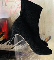 Neue🖤Glitzer Strumpf- Stiefeletten Buffallo Gr. 39 schwarz