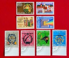 PRO PATRIA SATZ 186 - 189 1980; WERBE 603 - 606 ET VOLLGUMMI