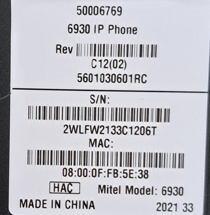 Telefone: Geschäftstelefon - Mitel 6930 IP Phone – Gebraucht aus Reinach BL von HT20 6