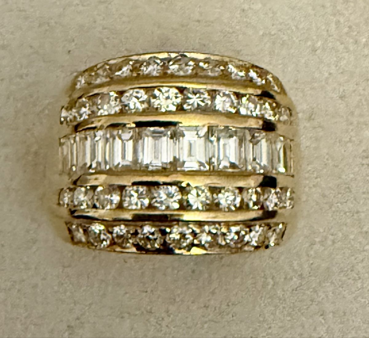 Anelli: Diamant Luxus Ring ca. 3.54ct. Diamanten – Usato da Münsingen venduto da Goldvreneli1897 1
