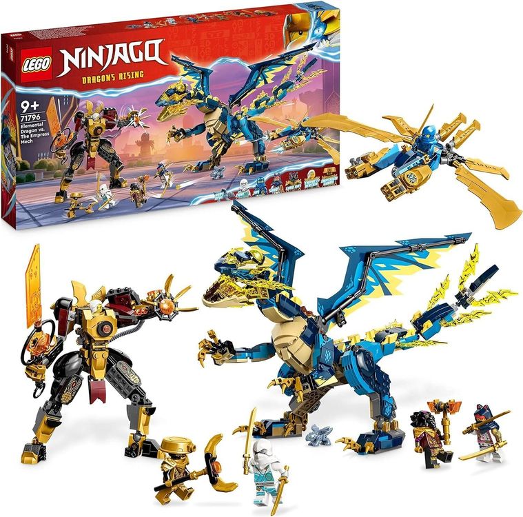 LEGO NINJAGO DRAGON RISING 71796 ELEMENTAL DRAGON VS THE EMP (Neu und ...