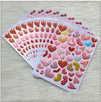 10 BLÄTTER HERZ STICKER - AUFKLEBER