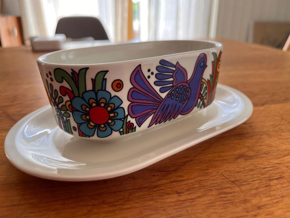 VILLEROY & BOCH PHOENIX Saladier à Décor d'Oiseaux et de F