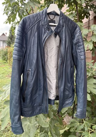 Strellson Herren Lederjacke Echtleder Blau – TOP Zustand