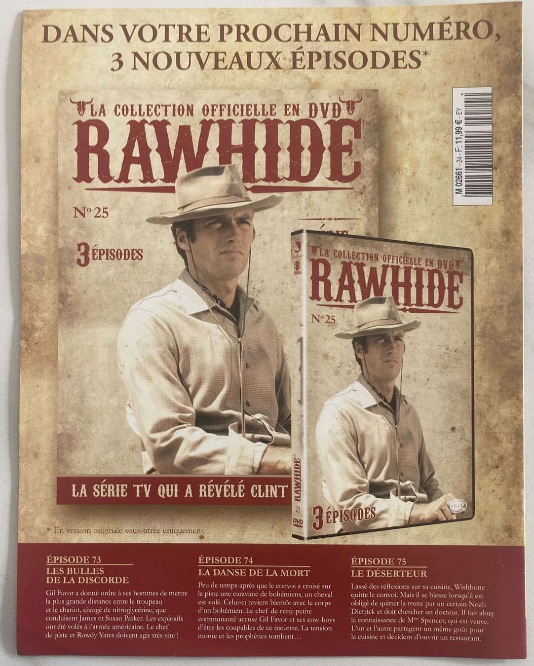 Tutti i DVDs: CLINT EASTWOOD - RAWHIDE N°24 – Usato da Poliez-Pittet venduto da Newtown-Records 2