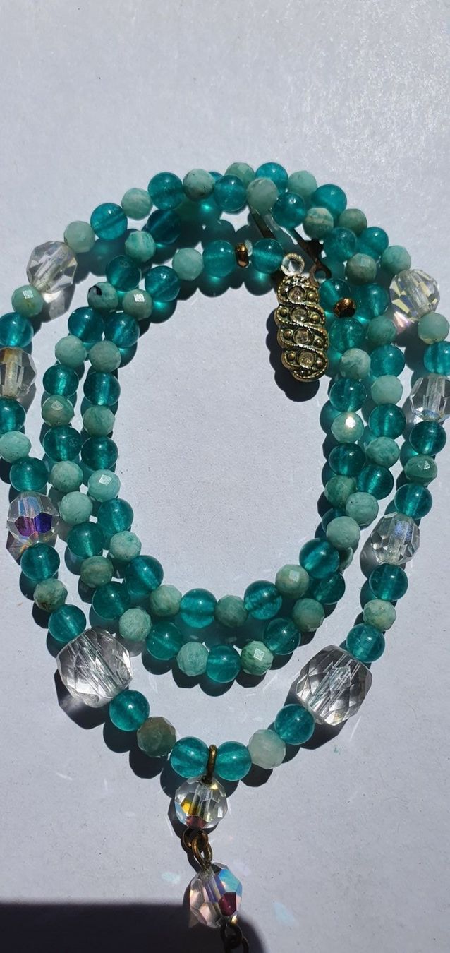 Catenine: Aurora Borealis mit Amazonite und Chrysopras – Nuovo (secondo la descrizione) da Benglen venduto da Meercat3 3