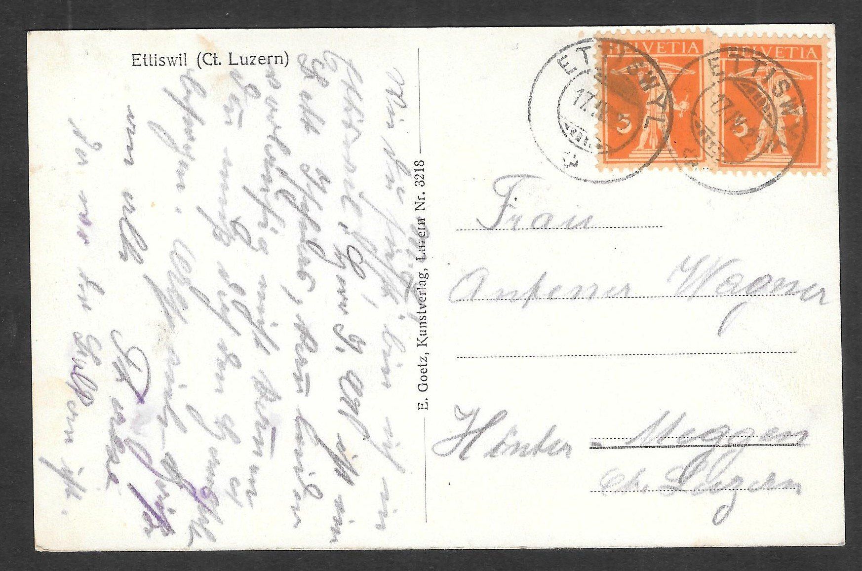 Cartoline postali: Ettiswil Strassenpartie – Usato da Olten venduto da clotaldi 1