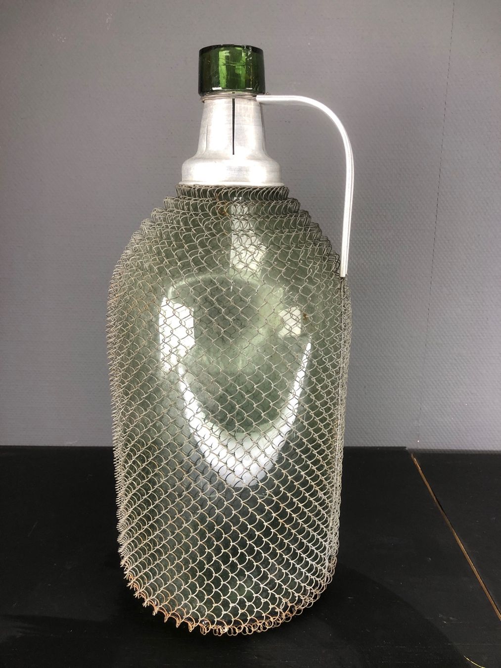 Accessori: Grosse Weinflasche, Weinballon, Mostflasche mit Gitternetz – Usato da Laufenburg venduto da industrial-silence 5