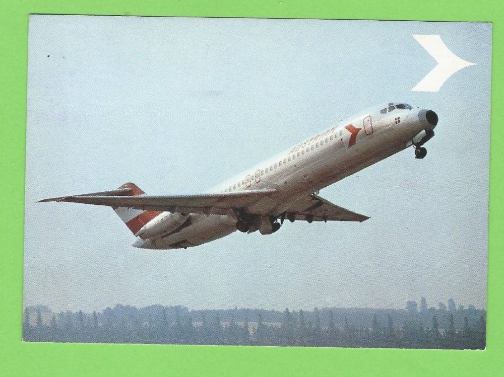Cartoline postali: Austrian Airlines Douglas DC 9/32 – Usato da Zürich venduto da t24_de