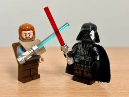 Lego Star Wars minifig - Ben Kenobi & Darth Vader (damaged)